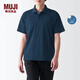 MUJI  Walker 男式 防紫外線(xiàn)性能 POLO衫 防曬衫防曬衣防曬服BIA05A3S 深藏青色 2XL （185/112A）