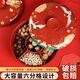 滿(mǎn)弓高端品質(zhì)水果盤(pán)新年干果盤(pán)糖果盒高顏值旋轉干果盒家用結婚干果盒 瑞鶴呈祥-旋轉款【送小方盤(pán)】