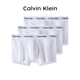 Calvin Klein CK 男士平角內褲套裝 3條裝 送男友禮物 U2664G 100白色 S 