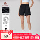 駱駝（CAMEL）速干短褲女士輕薄透氣寬松戶(hù)外休閑運動(dòng)跑步褲子夏季 黑色 XL