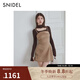 SNIDEL2025秋冬新品優(yōu)雅純色收腰抹胸吊帶羊毛連衣裙SWFO255036 焦糖棕 M (1)