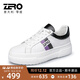 零度【斷碼】【官方發(fā)售】Zero板鞋女 時(shí)尚歐美潮鞋2021秋季新款女鞋 白黑 37