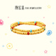 潮宏基 小金珠黃金手鏈女足金手飾5D硬金鎏彩生日禮物女 計價(jià)新年禮物 鏈長(cháng)約32cm 4.5克