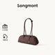 Songmont山下有松循跡保齡球枕頭包波士頓腋下法棍包手提包 暮棕色 小號 現貨