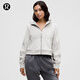 lululemon丨Scuba 女士超寬松款拉鏈連帽衫 *絲絨 LW3JLYS 鴿子灰 M /L