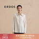 ERDOS 精紡絲毛絨優(yōu)雅襯衣百搭顯瘦貝殼邊女士長(cháng)袖襯衫 白 160/80A/S