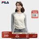 FILA 斐樂(lè )官方女裝針織長(cháng)袖衫2025秋季新款時(shí)尚修身拼色插肩袖長(cháng)T 布丁奶白-IV M 165/84A/M