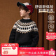 ASK JUNIOR兒童毛衣男童秋冬粗線(xiàn)紗寬松波紋中大童針織毛衫 黑色 140