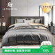 La Torretta100支長(cháng)絨棉床上四件套100%純棉 高檔抗菌被套床單1.8/1.5米床 灰