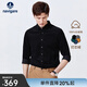 Navigare意大利小帆船燈芯絨襯衫男士秋冬百搭純棉長(cháng)袖襯衣高檔品牌上衣 黑 XL /41