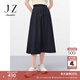 玖姿·安娜蔻輕復古休閑簡(jiǎn)約明線(xiàn)百搭牛仔半身裙腰裙女夏款 深藍-第二批KWFX20031 M