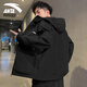 安踏防潑水風(fēng)衣外套男2026春季新款戶(hù)外防風(fēng)防潑水休閑夾克衫運動(dòng)上衣 【防潑水梭織外套】基礎黑 XL /180