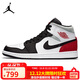Jordan休閑鞋男子AJ1喬丹JORDAN 1中幫運動(dòng)鞋852542-100黑紅44