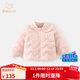 班喜迪【三防】女童羽絨服秋冬款2025新款兒童輕薄保暖內膽寶寶冬季童裝 粉色 110 充絨量：42g