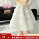 圖圖小象女童半身裙2025夏裝新款韓版中大童蛋糕裙兒童連衣裙 米白色  130