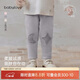 babylove嬰幼兒打底褲秋冬季加絨保暖褲子男女寶寶簡(jiǎn)約純色百搭直筒休閑褲