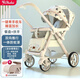 億寶萊（yibaolai）高景觀(guān)嬰兒推車(chē)可坐躺超輕便攜折疊避震寶寶傘車(chē)雙向四輪嬰兒童車(chē) 尊享花園+坐躺+折疊+雙向推行+網(wǎng)布一體+四輪高配