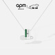APM Monaco綠色別針可調節項鏈女士男士項鏈女輕奢小眾毛衣鏈