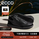 愛(ài)步（ECCO）男士高幫鞋 25年秋季新款潮流耐磨舒適休閑男鞋 街頭球鞋539824 黑色53982451052 43