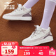 鴻星爾克女鞋透氣耐磨滑板鞋低幫運動(dòng)鞋潮流百搭運動(dòng)鞋微晶白/山藥灰 35