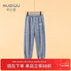 努比屋兒童家居褲女童秋冬季珊瑚絨加絨睡褲男童居家睡衣中大童褲子