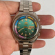 手表二手老日本等全自動(dòng)機械表原裝已洗油保養走時(shí)良好懷舊 老雙獅原裝海霸綠面43毫米表徑