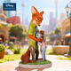 迪士尼（Disney）瘋狂動(dòng)物城手辦朱迪尼克安慰桌面擺件瘋狂動(dòng)物城10周年新年禮物