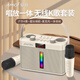 夏新（Amoi）音箱k歌話(huà)筒麥克風(fēng)一體式家庭用ktv藍牙音響唱歌兒童卡拉OK男女生日圣誕禮物 米色-K歌音響