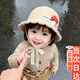 XELECPOCKET兒童帽子秋冬季韓版洋氣蘑菇針織漁夫帽1-6歲小女孩寶寶毛線(xiàn)盆帽 【米色】蘑菇漁夫帽 (建議1-6歲-頭圍47-53cm)