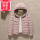 超輕羽絨服女式羽絨服冬季中款超薄羽絨服女輕薄冬季白鴨絨2022新款輕薄服女短款輕便時(shí)尚小個(gè)子 淺粉色 連帽 S