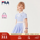 FILA斐樂(lè )兒童童裝裙子2025年秋季新款女童小童運動(dòng)針織百褶連衣裙 清涼紫-FPU 105