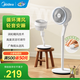 美的（Midea）【超高顏值】空氣循環(huán)扇家用電風(fēng)扇空調伴侶節能省電臺立兩用搖頭落地扇臥室客廳低噪對流 【簡(jiǎn)約白】旋鈕開(kāi)關(guān)