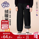 小馬寶莉女童加絨褲子秋冬款兒童加厚燈芯絨長(cháng)褲保暖舒適運動(dòng)褲 黑 120