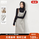 對白高級感灰色小香風(fēng)無(wú)袖連衣裙女2025冬新款綿羊毛疊穿背心裙子 星點(diǎn)灰 L