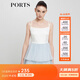PORTS寶姿春季女裝新品吊帶連衣裙撞色拼接SV8D026QWB005 米白 M (6)