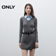 ONLY2025秋季新款通勤假兩件長(cháng)袖翻領(lǐng)短裙連衣裙女|125307036 E39大道灰色 XS