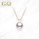 GiO珠寶 Akoya海水珍珠項鏈18K金吊墜生日禮物送女友
