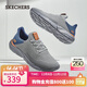 斯凱奇（Skechers）秋季運動(dòng)鞋男休閑鞋子透氣一腳蹬跑步減震學(xué)生網(wǎng)面鞋 灰色/藍色/GYBL 40
