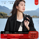 三彩大碼女裝2025秋季新款翻領(lǐng)風(fēng)衣中長(cháng)款外套寬松插肩袖休閑胖MM 黑色 2XL
