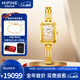 西普尼金表（HIPINE）金表女輕奢時(shí)尚小方表純金999防水石英表黃金手鏈表生日禮物女友 小方表【金重13g+】金貝 24mm