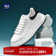 海瀾之家HLA男鞋厚底松糕鞋舒適百搭時(shí)尚休閑鞋HAABXM2EBF305 白黑色40