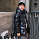 ABC KAIA正品白鵝絨兒童羽絨服男童女童加厚中大童2025新款連帽保暖外套潮 黑色（男女通穿） 160 建議90-105斤