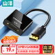 山澤 DP轉VGA轉換器 Displayport轉VGA母頭轉接頭線(xiàn) 臺式主機電腦接顯示器投影儀高清線(xiàn) PG02
