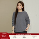纖莉秀大碼女裝簡(jiǎn)約純色舒適綿羊毛圓領(lǐng)百搭毛衣胖mm2025冬裝新款3590 灰色 4XL