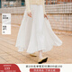 香影【告白旋渦裙】白色半身裙女2025秋季新款仙氣飄飄長(cháng)裙小白裙 白色 S 155/60A/85-95斤