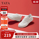 他她Tata女鞋2025春時(shí)尚休閑鞋百搭厚底系帶小白鞋 白色CM4 37