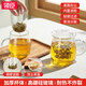 領(lǐng)臣（LINGCHEN）玻璃茶杯茶水分離男女士專(zhuān)用泡茶杯帶蓋辦公室家用耐高溫喝茶杯子