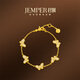 JEMPER君佩傾城蝴蝶五蝶款古法手工黃金滿(mǎn)鉆手鏈節日禮物送女友 金重約11.2g