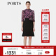 PORTS寶姿秋冬新品女裝七分袖中長(cháng)連衣裙ALN6D005LWP096 黑色印花 XS (2)