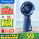 艾美特（AIRMATE）手持風(fēng)扇臺立迷你便攜可愛(ài)usb可充電小風(fēng)扇迷你電風(fēng)扇辦公室 3000mAh電池+電量屏顯CM-RD26S-1青